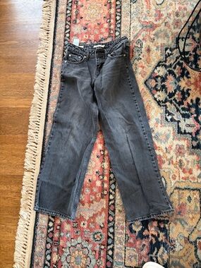 Levi's Straight Leg Jeans in Washed Black